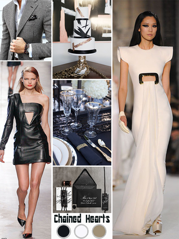 Wedding Mood Board: Chained Hearts - Rocker bride